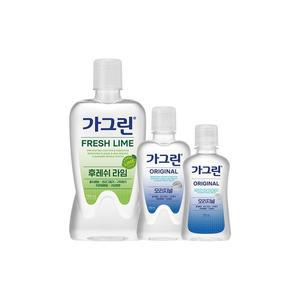 [기타]동아제약 가그린 후레쉬 라임 750ml+오리지널(250ml+100ml)