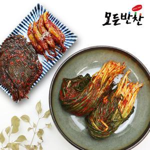 [모든반찬] 쪽파김치+깻잎무침+고추무침 반찬3종세트