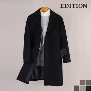 [에디션] 캐시미어 세미오버핏 싱글 코트 (NEC4CG1901)