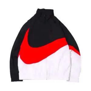 나이키 NSW 빅 스우시 우븐 자켓 블랙 화이트 레드 - 아시아 Nike Big Swoosh Woven Jacket Black White Re