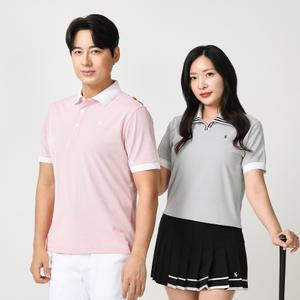 [세바스찬골프](국내제조브랜드) 남성 투톤자카드 반팔 골프 티셔츠 SB5TSR021 SB5TSR022