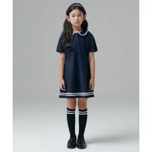 매장정품 무신사 스탠다드 MUSINSA STANDARD KIDS 세일러 저지 드레스 네이비 MKDRW302-NA 125008