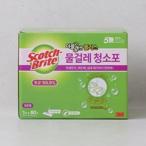 [대용량] 3M 더블액션 플러스 물걸레 청소포 표준형 60매