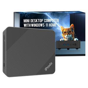 iProda Mini PC 12th Intel Alder Lake N97(최대 3.6GHz), 16GB DDR4 512GB Windows 11 홈 미니 컴퓨터 PCIE SSD 4K 듀얼 디스플레이 마이크로 Bluetooth5.0/WiFi6/USB3.2