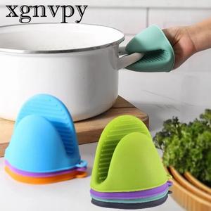 Xgnvpy 2Pcs 두꺼운 실리콘 오븐 장갑 내열성 Anti Scald 요리 핀치 그립 냄비 홀더 주방 악세사리