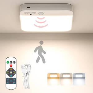 현관센서등 센스등 PIR 모션 센서 천장 조명 USB 충전식 디밍 3색 타이머 무선 LED 플러시 거치대 걸이 걸