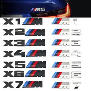 BMW 호환 M1 M2 M3 M4 M5 M6 M7 X1M X2M X3M X4M X5M X6M X7M 액세서리용 3D ABS 레터 로고 배지 자동차 리
