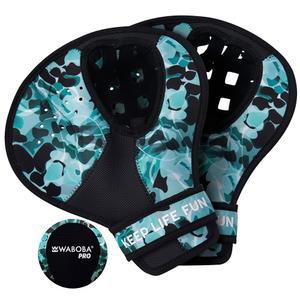 Waboba Catch Water Gloves Pro 워터 바운싱 볼 세트 - 해변 게임 및 수영장 장난감용 물공을 잡기 위한 야구 스타일 장갑 2개 원 사이즈 양손잡이용 디자인, 블랙