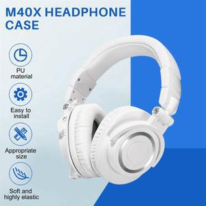이어 쿠션 메모리 폼 패드 커버 ATH M50X 용 교체 오디오 테크니카 M20 화이트 ABVD