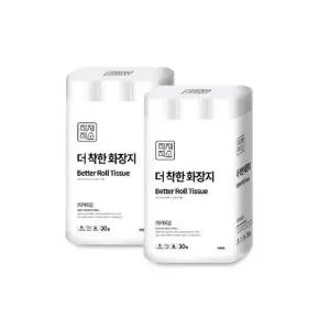 더 착한 화장지 무형광 3겹 30M 30롤 X 2개 총60롤 두루마리 휴지