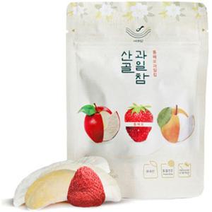 산골 과일참 통째로 과일칩 10g 10개 우리 아이 안심 건조과일