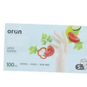 오런 라텍스 위생장갑 소 100매입 위생