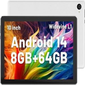 URAO C11 태블릿 10.1인치 안드로이드 14 패블릿 8GB RAM 64GB ROM(1TB TF) Widevine L1 HD 옥타 코어 2.0G