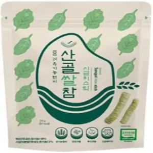 에코맘의 산골이유식 산골쌀참 시금치스틱 20g, 15개