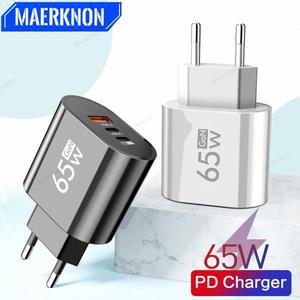 아이폰 삼성 샤오미 C 타입 케이블 고속 충전 휴대폰 65W USB 3 포트 플러그 벽