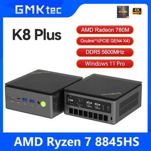 GMKtec K8 플러스 미니 PC AMD R7-8845HS NUCBOX 윈도우 11 프로 라데온 780M Oculink*1(PCIE GEN4*4))
