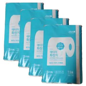 애터미 화장지 15롤 4세트 롤화장지 두루마리 휴지