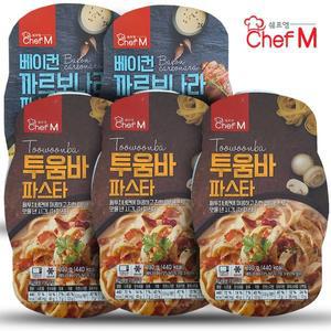 [기타]쉐프엠 투움바 파스타 3팩+베이컨 까르보나라 파스타 2팩