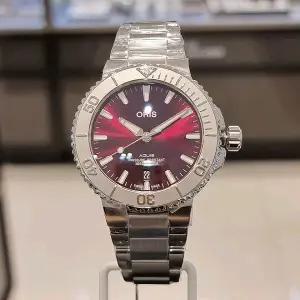 [대구백화점] [오리스(ORIS)]애커스 데이트 릴리프 체리레드(733 7766 4158-07 8 22 05PEB)