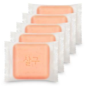 엘지생활건강 살구맛사지 비누 90g x 5개 세수비누 화장 미용 세안 마사지