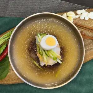 옥천 메밀 물냉면 10인분 set 메밀냉면 2kgx1+할매육수 350gx10팩