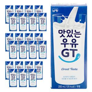 남양 맛있는우유 GT 멸균 우유 200ml 24개