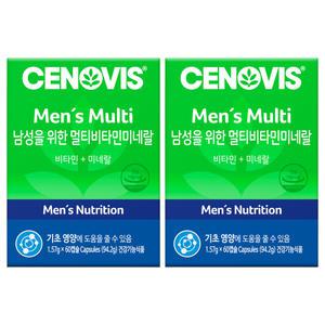 세노비스 남성을 위한 멀티비타민미네랄, 60캡슐, 60일분, 2개