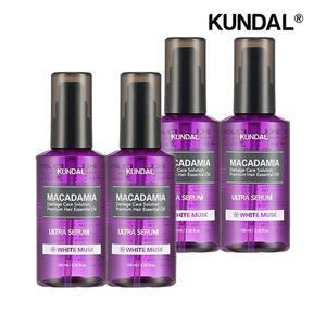 [쿤달]마카다미아 울트라 헤어세럼 화이트머스크 100ml x4개