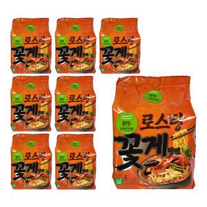 풀무원 꽃게탕면 412g 1봉지 (103g x 4개입) x 8개 한박스 생면식감 라면 건면