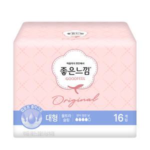 좋은느낌 울트슬림 날개형 생리대 대형 16개 1팩