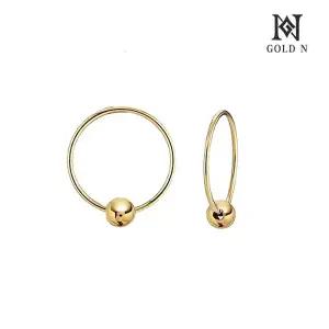 [골드앤]골드앤 14K 슬림볼링 귀걸이 14mm