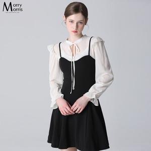 [모리모리스]Morry Morris)] 시스루 프릴 원피스