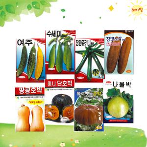 씨앗모음 열매채소 호박 오이 토마토 나물박 수박 참외 텃밭채소 텃밭가꾸기 씨앗 씨 종자