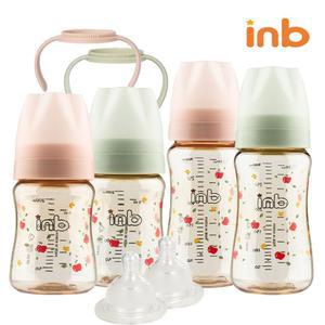 아이앤비 PPSU 젖병 200ML , 300ML / 애플핑크 애플세이지 젖꼭지 손잡이 빨대컵