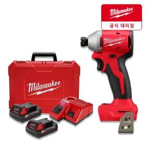 밀워키 M18 BLIDR-202C 18V 임팩트 드라이버 2.0Ahx2
