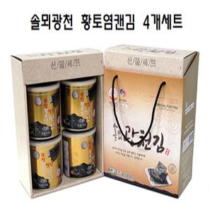 솔뫼 광천김 4캔 세트 1개 곱창김 캔김 깡통김 추석 명절 설날 단체 회사 선물