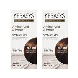 케라시스 단백질 크림염색약 내추럴 브라운(자연갈색) 3회분 X2개