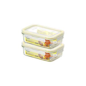 글라스락 클래식 옐로우에디션 직사각 400ml 2조, 1개