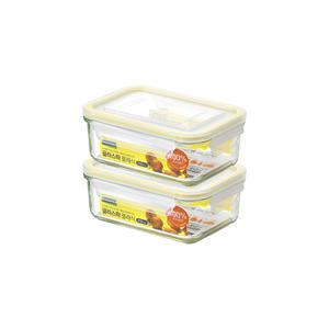 글라스락 클래식 옐로우에디션 직사각 715ml 2조, 1개
