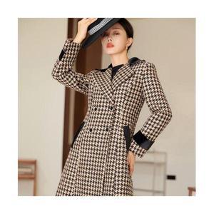 여자 트렌치 코트 가을 겨울 하운드체크 정장 하프 원픽3