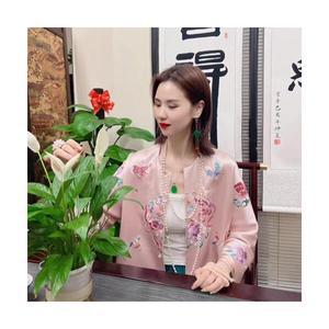 여자 가을 코트 고급 차이나 하프 초 자수 상의 아우터 원픽3
