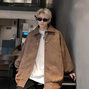 남자점퍼 블루종항공 항공 점퍼 빈티지 가죽 아우터 봄가을 깡패 루즈핏 푸 재킷 원템3