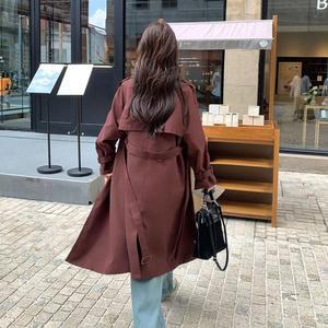 여성 코트 트렌치 앙콜라 레드 플러스 롱 가을 빅사이즈 커버 폴라넥 MF3