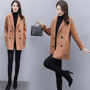 여성자켓 폴라폴리스 코트 봄가을 캐시미어 트렌치 울 루즈핏 캐주얼 심쿵빛