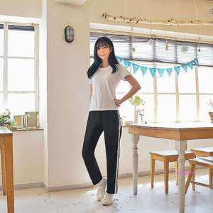 블랙 하의 생활복 화이트라인 체육복qrs102