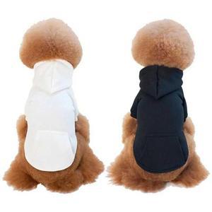 반려동물티셔츠 후드 애완견 고양이 후디 따뜻한 강아지 옷 소형견 의류 복장 부드러운 의상 블랙 화이트