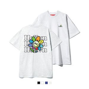 RAINBOW FLOWER 오버핏 반팔 티셔츠 (SOS2-5HV068)