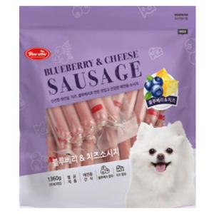 바우와우 강아지 간식 소시지 블루베리 치즈 80개입 BNS