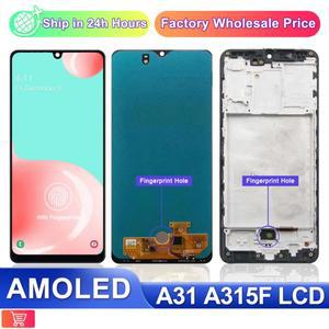 스마트폰 액정 교체 부품 삼성 호환 갤럭시 A31 용 AAA + 품질 LCD 디스플레이 프레임 터치 디지타이저 어