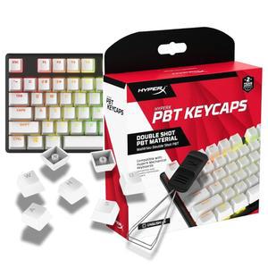 HyperX PBT 키캡 전체 키 세트 더블 샷 소재 영어(미국) 레이아웃 104개의 흰색